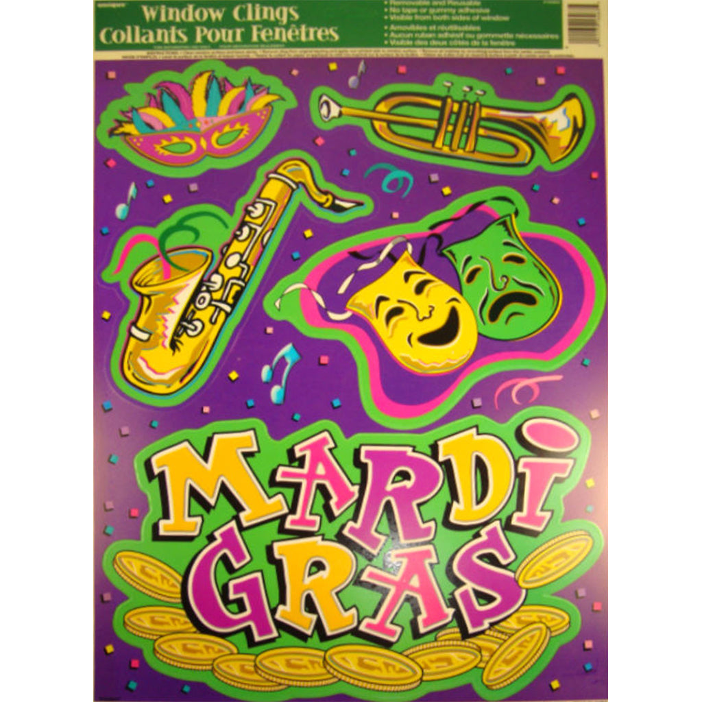 Mardi Gras Window Cling