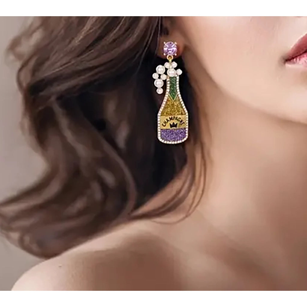 Champagne Bottle Earrings