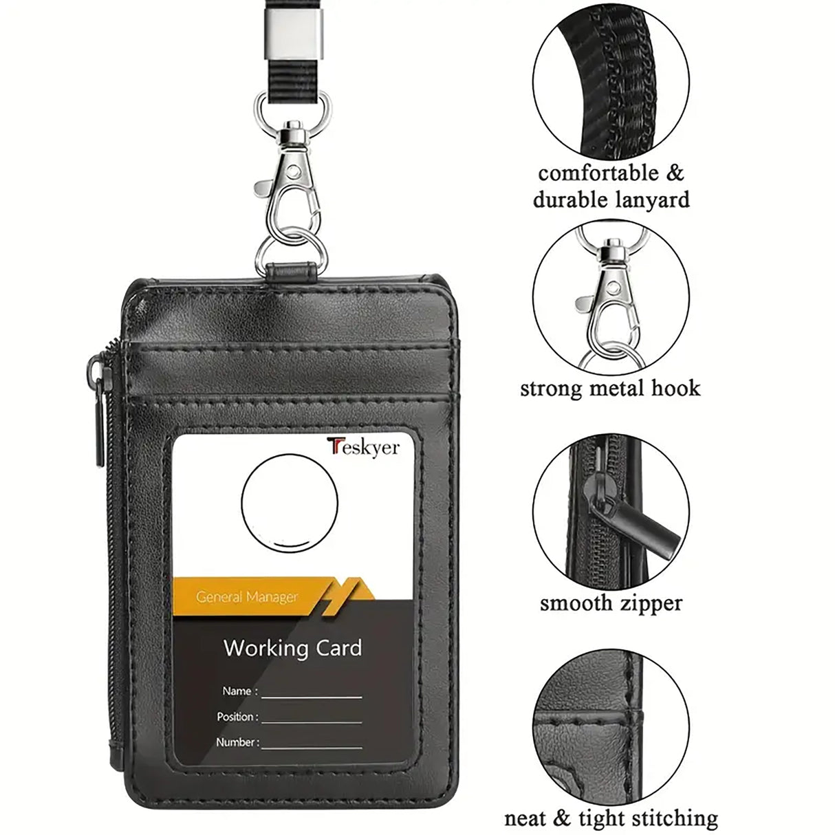 Leatherette Badge Holder