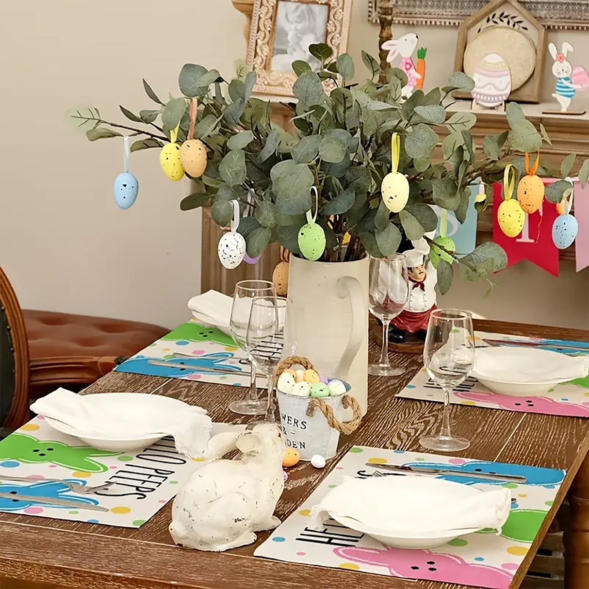 Bunny Burlap Table Mats