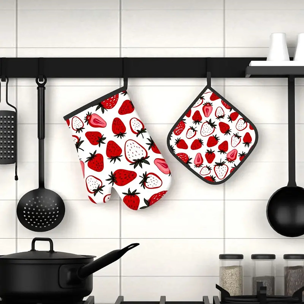 Strawberry Potholder Set