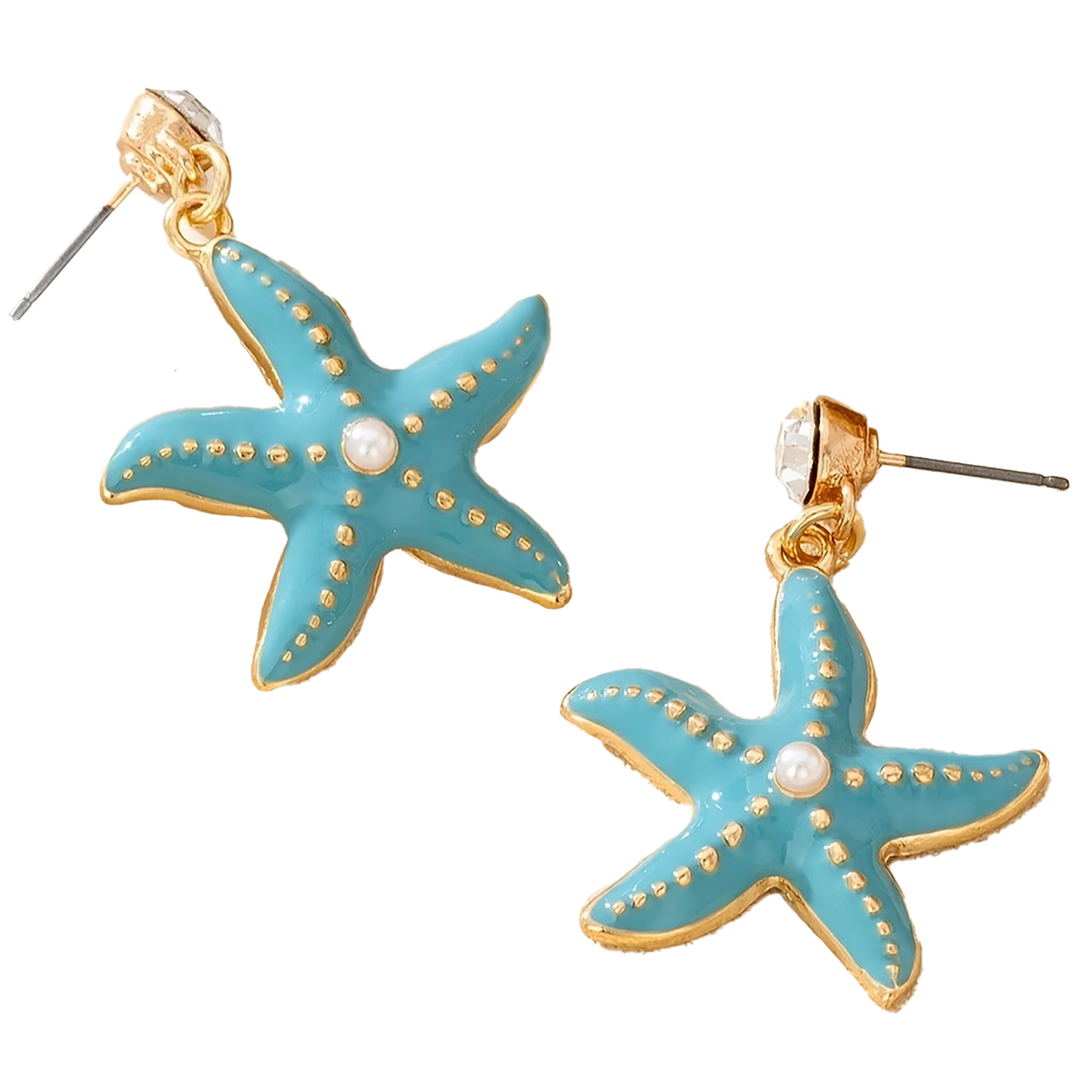 Starfish Enamel Earrings