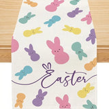 Colorful Easter Bunny Table Runner