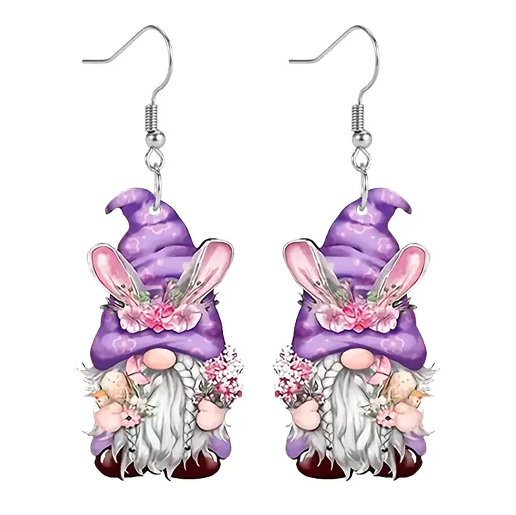 Easter Bunny and Gnome Acrylic Earrings