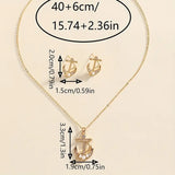 Pearl Anchor Necklace Set