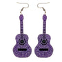 Glitter Guitar Earrings