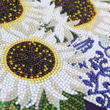 White Sunflowers Diamond Painting Kit