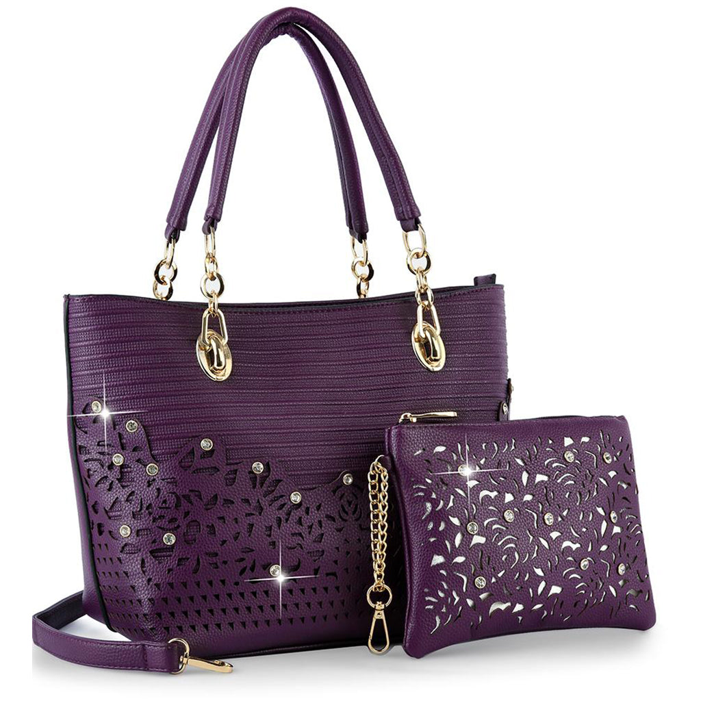 Trudy Rhinestone Handbag Set