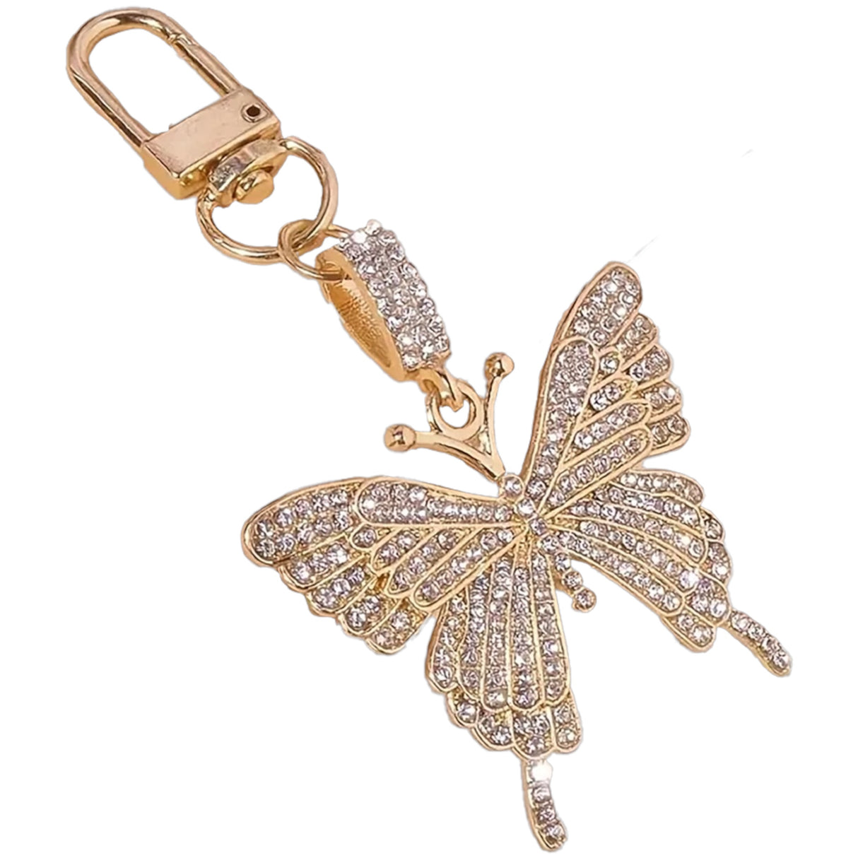 Rhinestone Butterfly Keychain