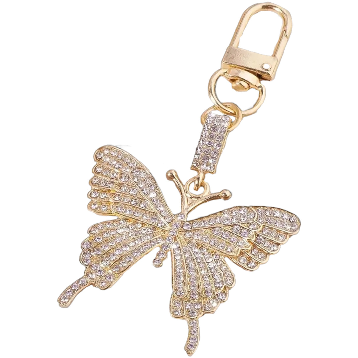 Rhinestone Butterfly Keychain