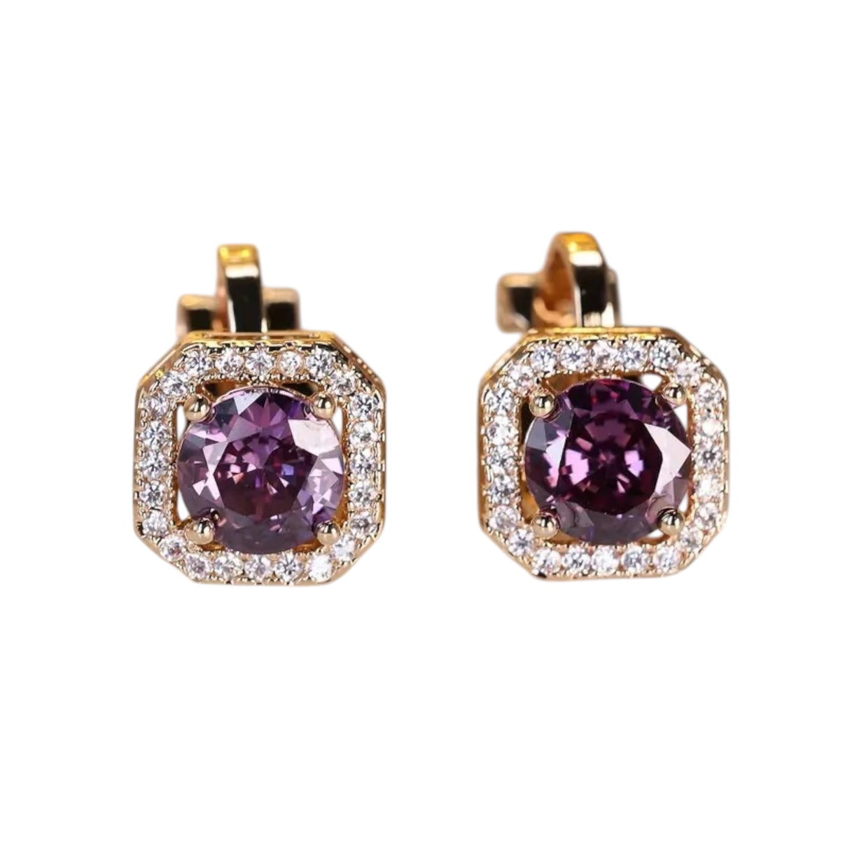 Purple Perfection Clip On Earrings