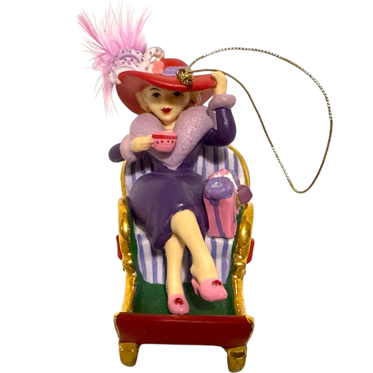 Danbury Mint - Ruby Red Hat Christmas Ornament