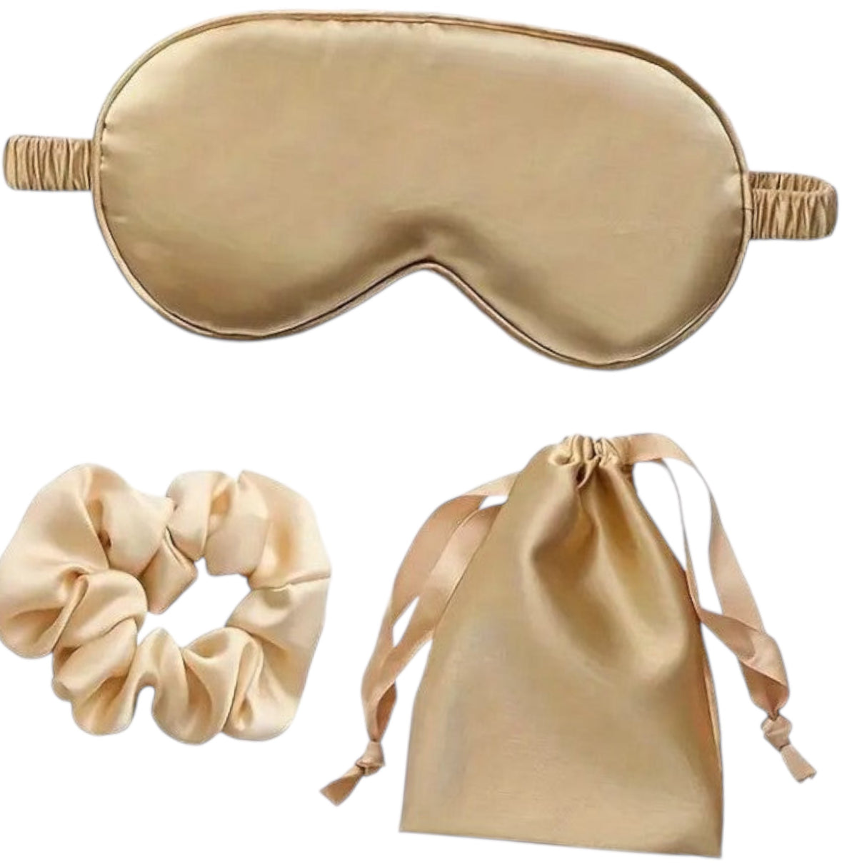 Gold Silky Eye Mask Set