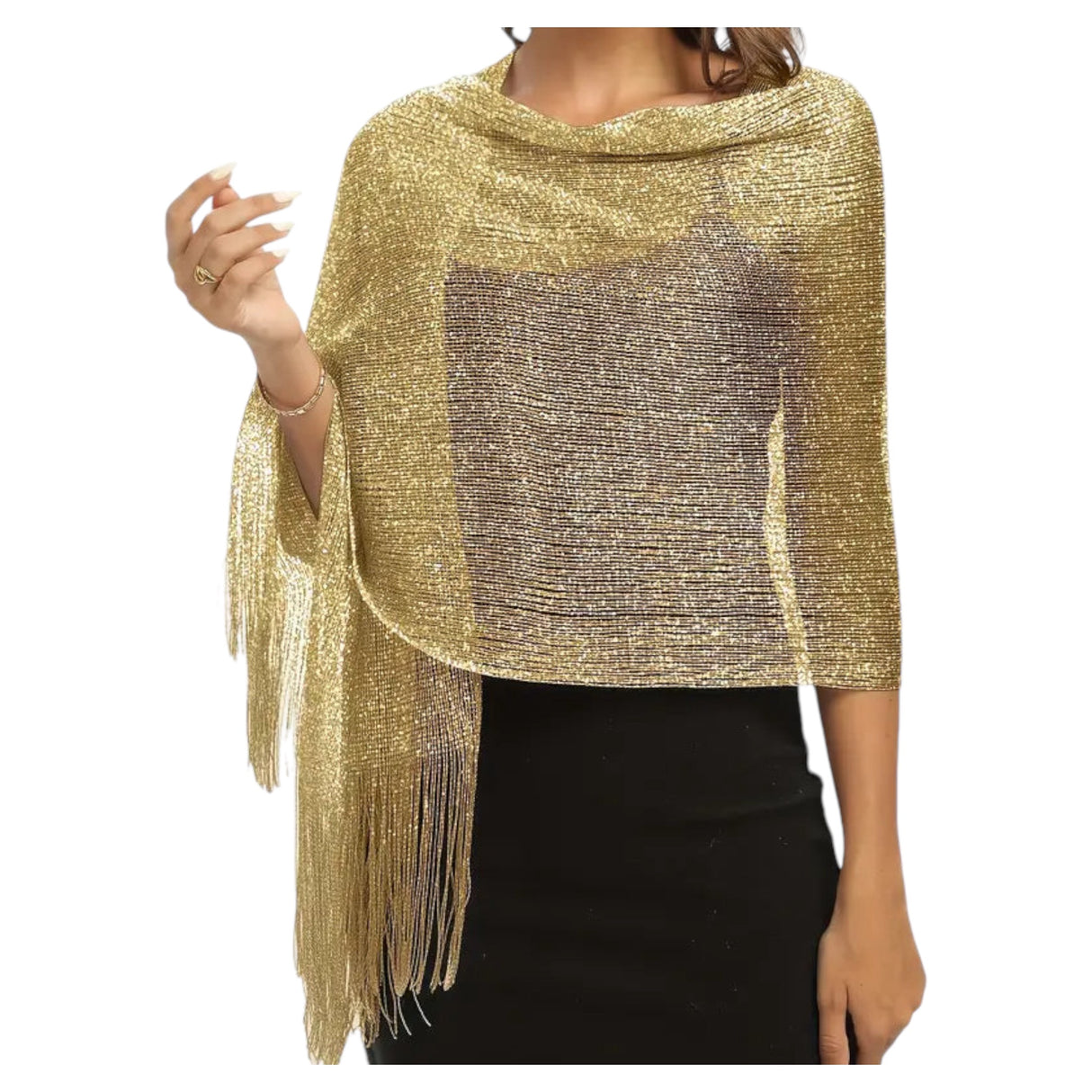 Gold Glitter Shawl