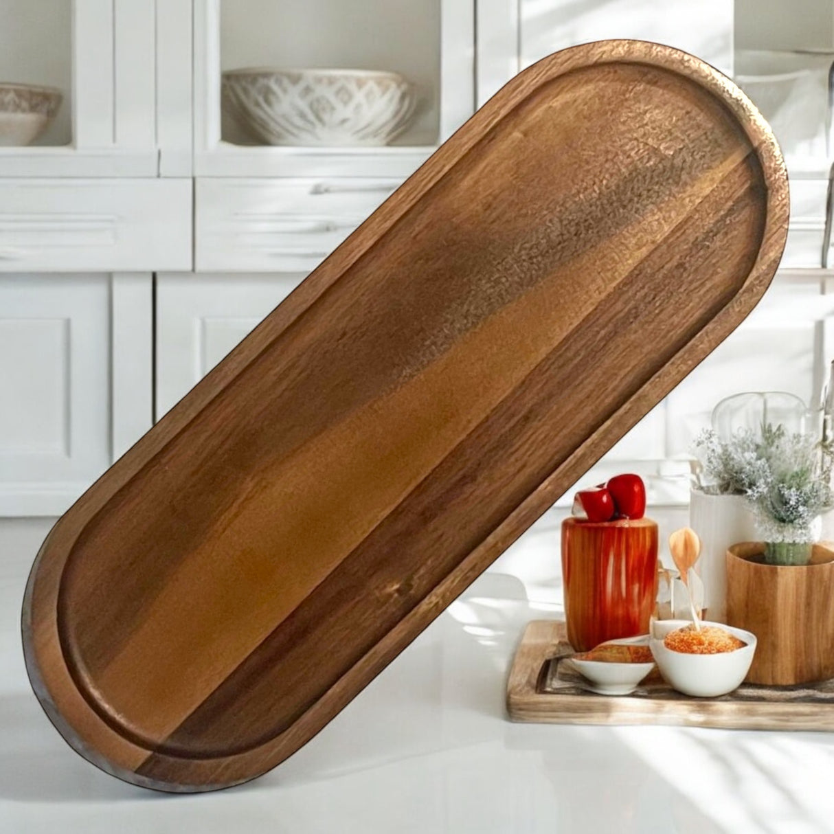 Wooden Oval Serving Tray