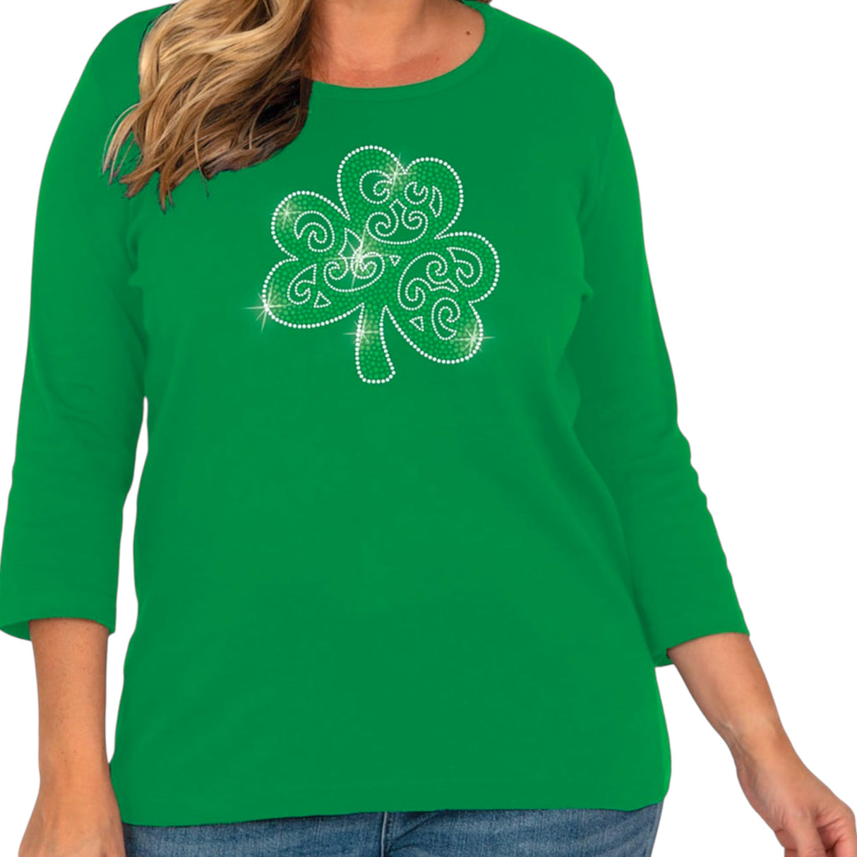 Shamrock St.Patrick's 3/4 Scoop Neck Shirt