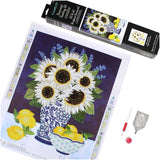 White Sunflowers Diamond Painting Kit