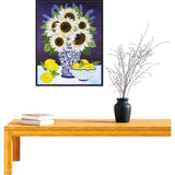 White Sunflowers Diamond Painting Kit