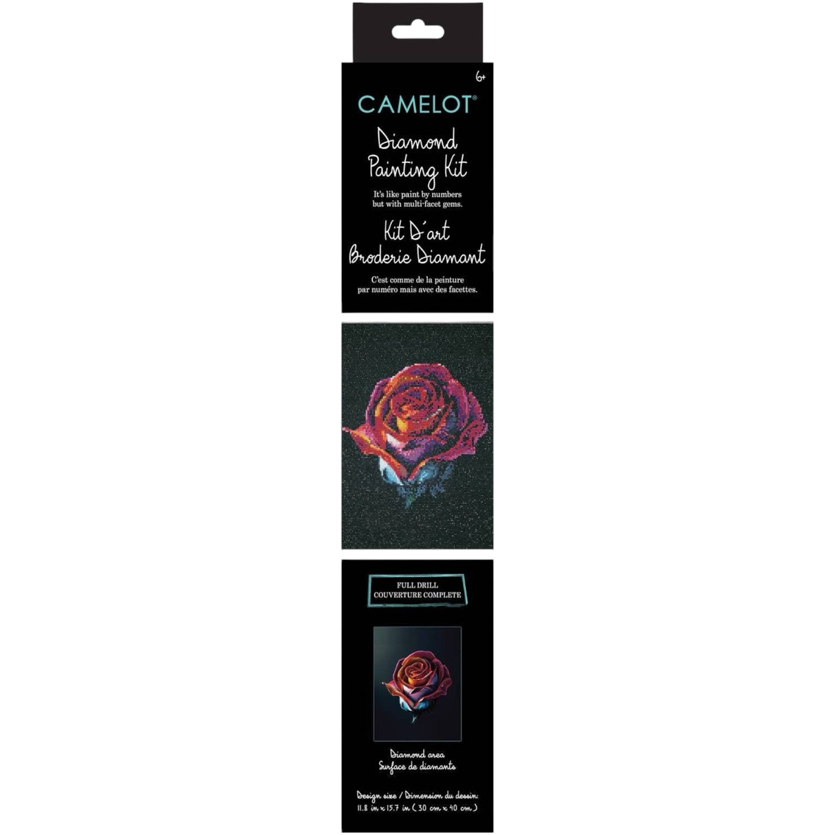 Dark Rose Diamond Painting Kit