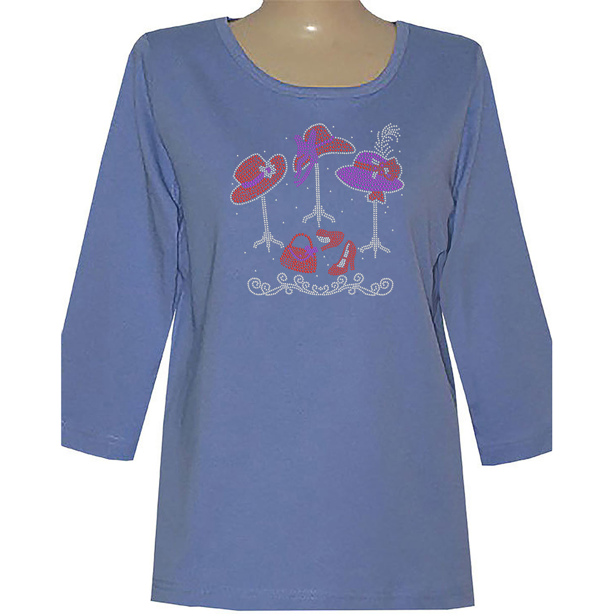 Hats 3/4 Scoop Neck Shirt