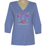 Hats 3/4 V-Neck Shirt
