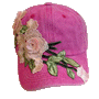 Ladies Flower Embroider Baseball Hat