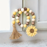 Sunflower Wooden Bead Garland