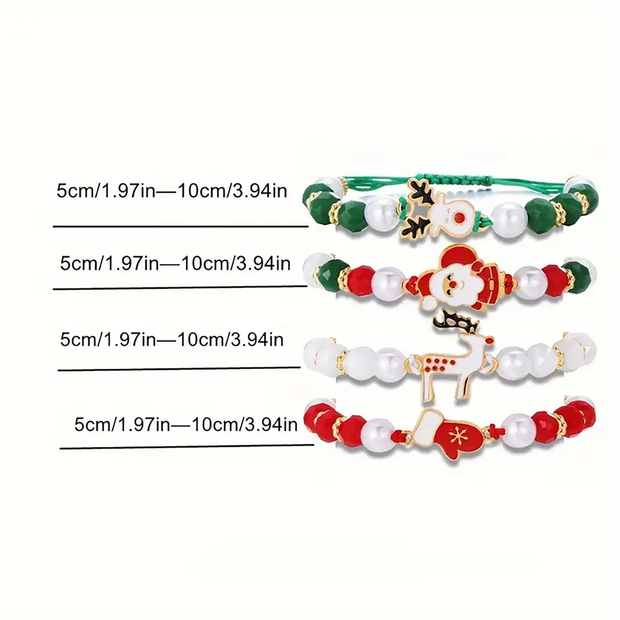 Christmas Charm Bracelet Set of 4