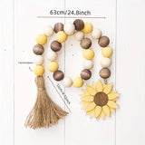 Sunflower Wooden Bead Garland