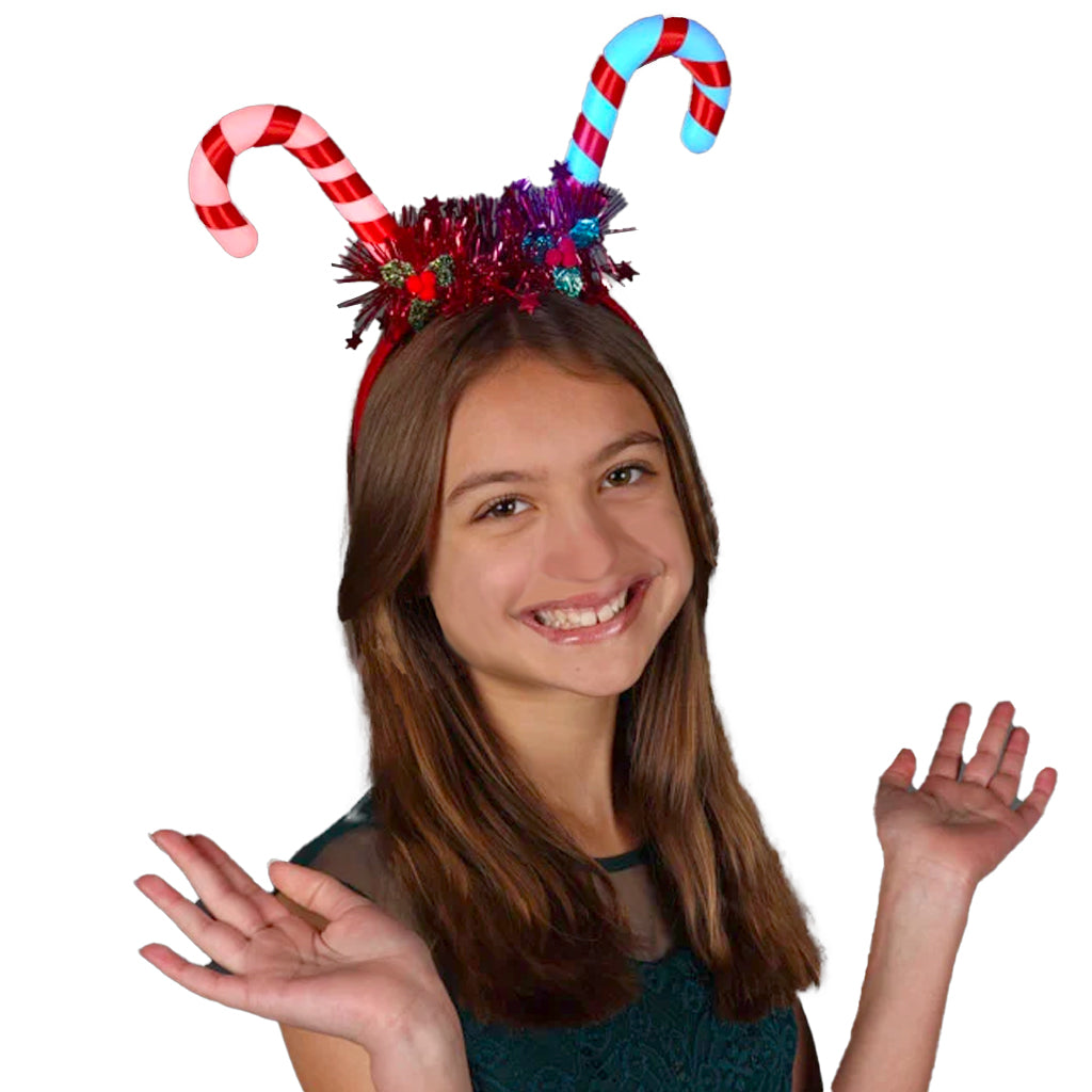 Blinky Candy Cane Headband