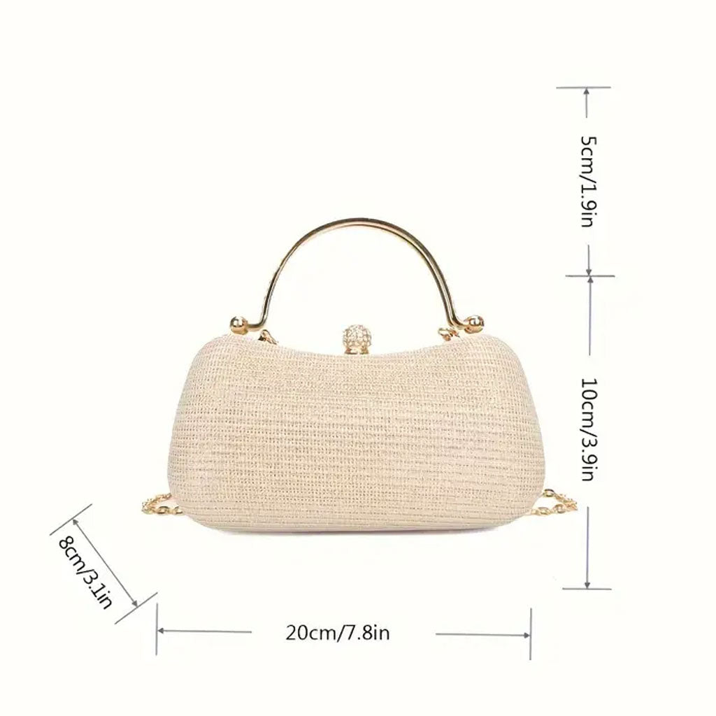 Evelyn Golden Evening Clutch