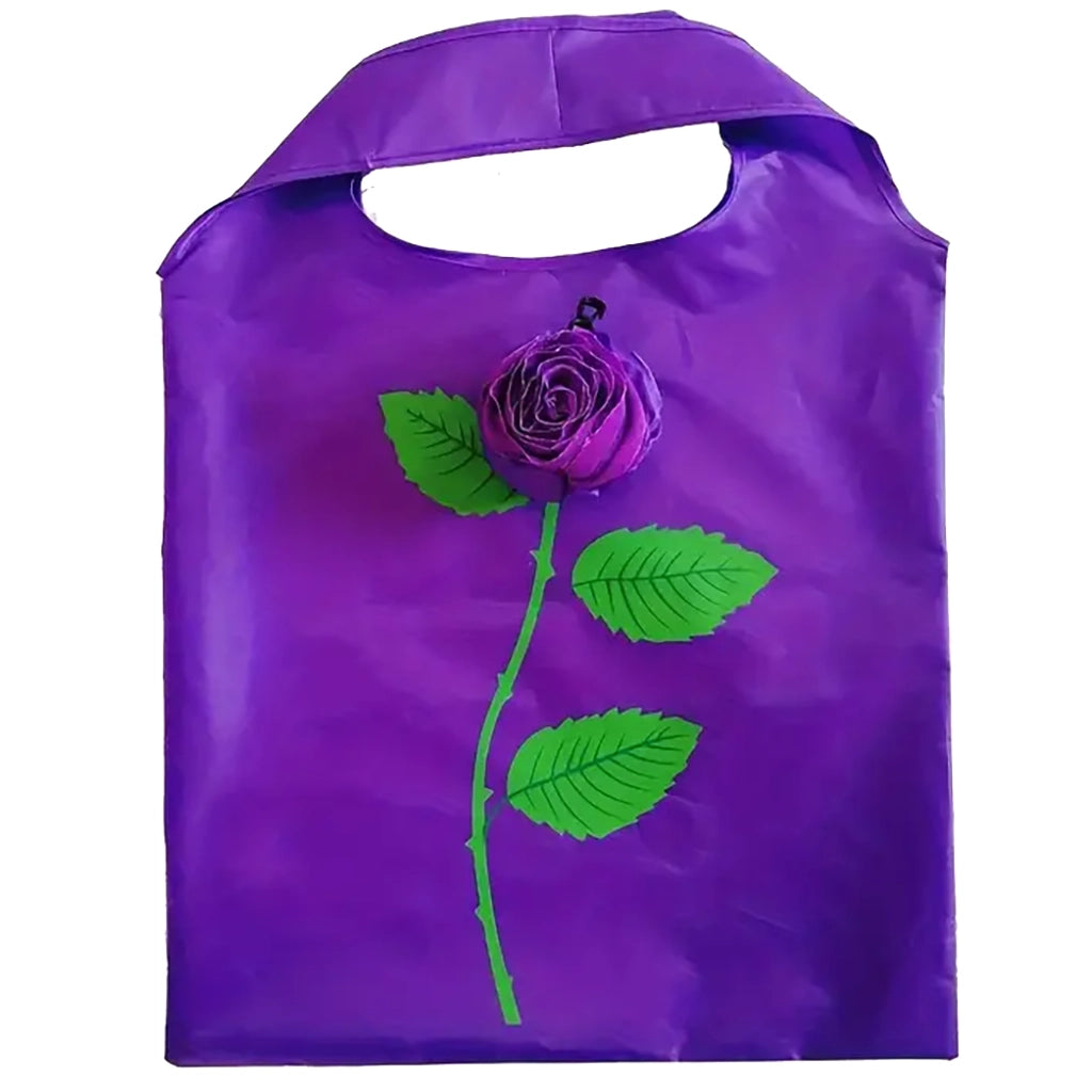 EcoFriendly Rose-Shaped Reusable Shopping Tote Bag