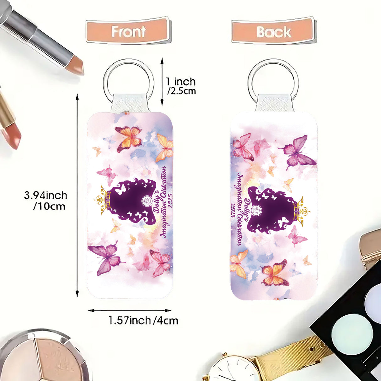 Dolly Lipstick Case Key Chain