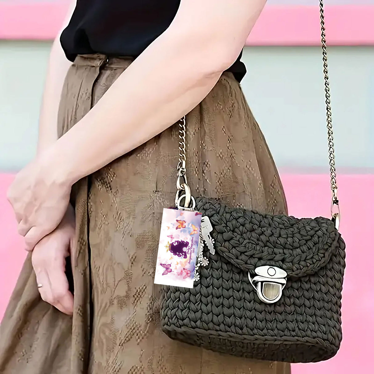 Dolly Lipstick Case Key Chain
