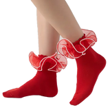 Reena Red Ankle Socks