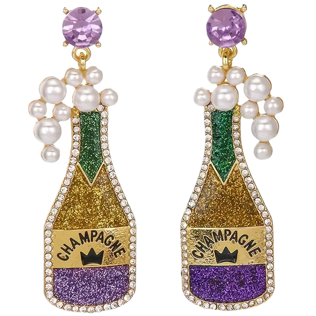 Champagne Bottle Earrings