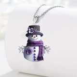3pcs Fashionable Acrylic Snowman Jewelry Set