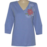 Poinsettia 3/4 V-Neck Classic