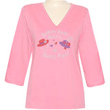 Ladies Just Want to Have Fun 3/4 V Neck Shirt