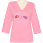 Ladies Just Want to Have Fun 3/4 V Neck Shirt
