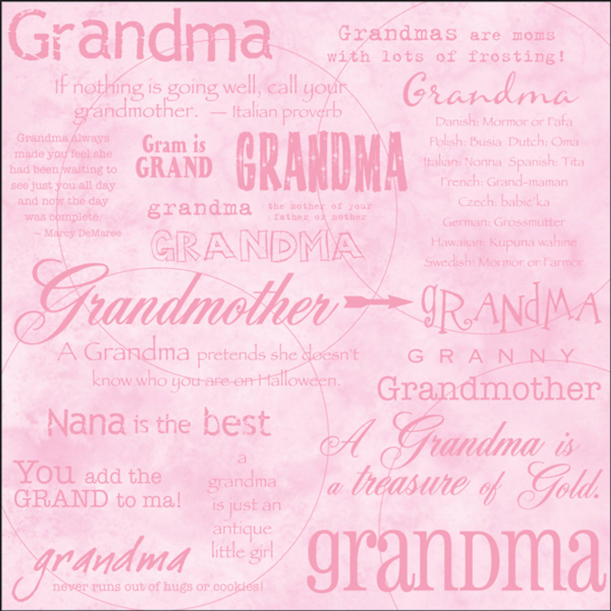 Grandma Scrapbook Paper