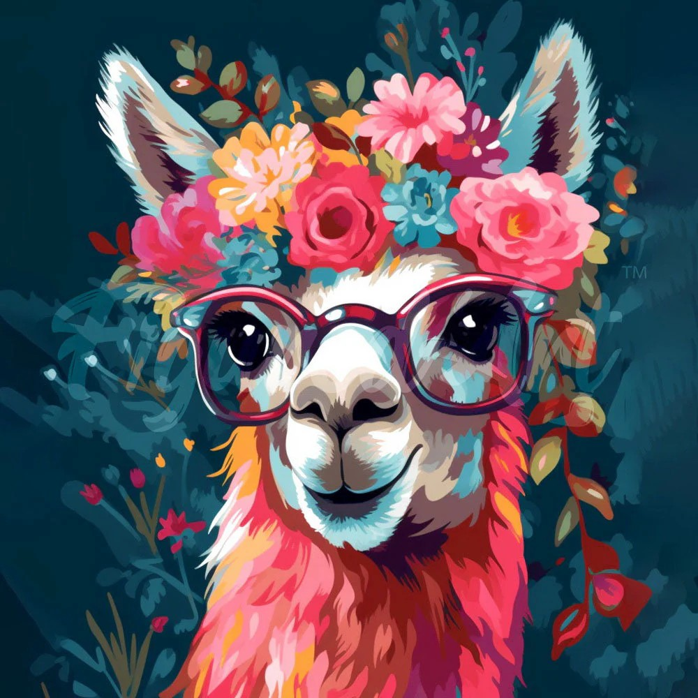 Llama Diamond Art