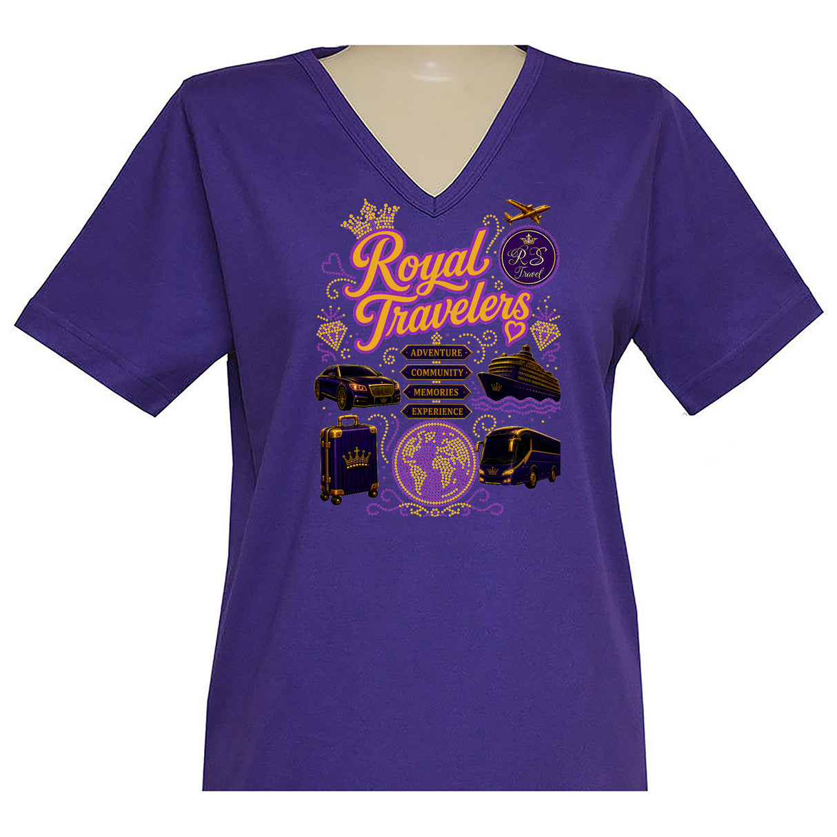 Royal Travelers Short Sleeve V Neck