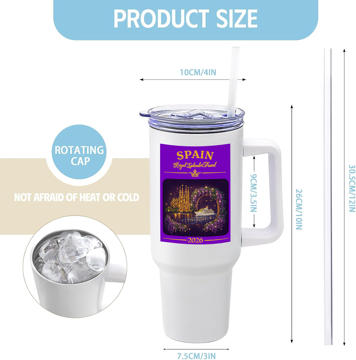 Spain 40oz Travel Tumbler