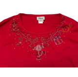 Xmas 3/4 Sleeve Scoop Top