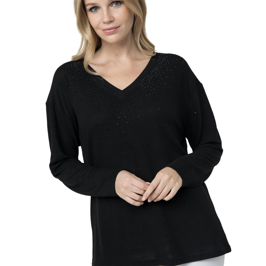 Leslie V-Neck Lightweight Sweater