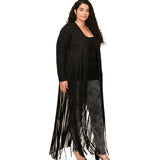 Sally Suede Long Fringe Jacket