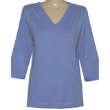 Blank 3/4 V-Neck Pink or Lavender Classic Shirt Apparel Las Olas International Fashion S Lavender 