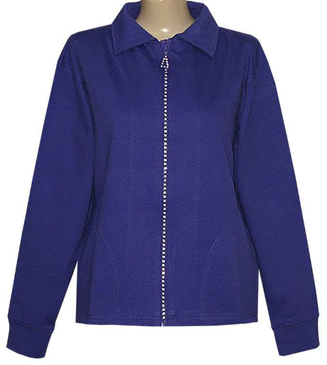 Blank Crystal Purple or Red Classic Cardigan Apparel Las Olas International Fashion M Purple 